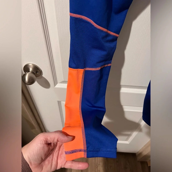 BCB size small blue and coral leggings. - Picture 3 of 8